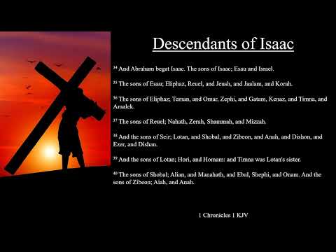 1 Chronicles 1:34-42 KJV | Descendants of Isaac