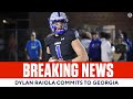 No. 1 Prospect QB Dylan Raiola COMMITS to play for the Georgia Bulldogs | CBS Sports