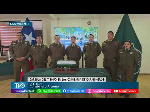 En San Vicente, en la Sexta Comisaría de Carabineros fue recibida la Cápsula del tiempo