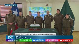 En San Vicente, en la Sexta Comisaría de Carabineros fue recibida la Cápsula del tiempo