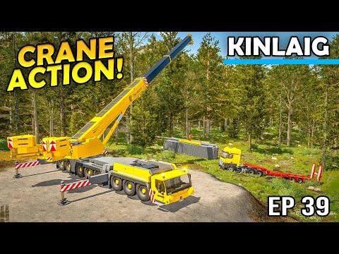 LIEBHERR CRANE ACTION IN THE FOREST - Highlands Fishing | Farming Simulator 25 - Episode 39