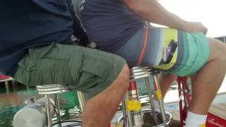 Barstool Racing on the Docks