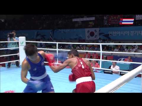 INCHEON 2014   Boxing Men's 64kg   Gold Medal Round   THA Vs  KOR