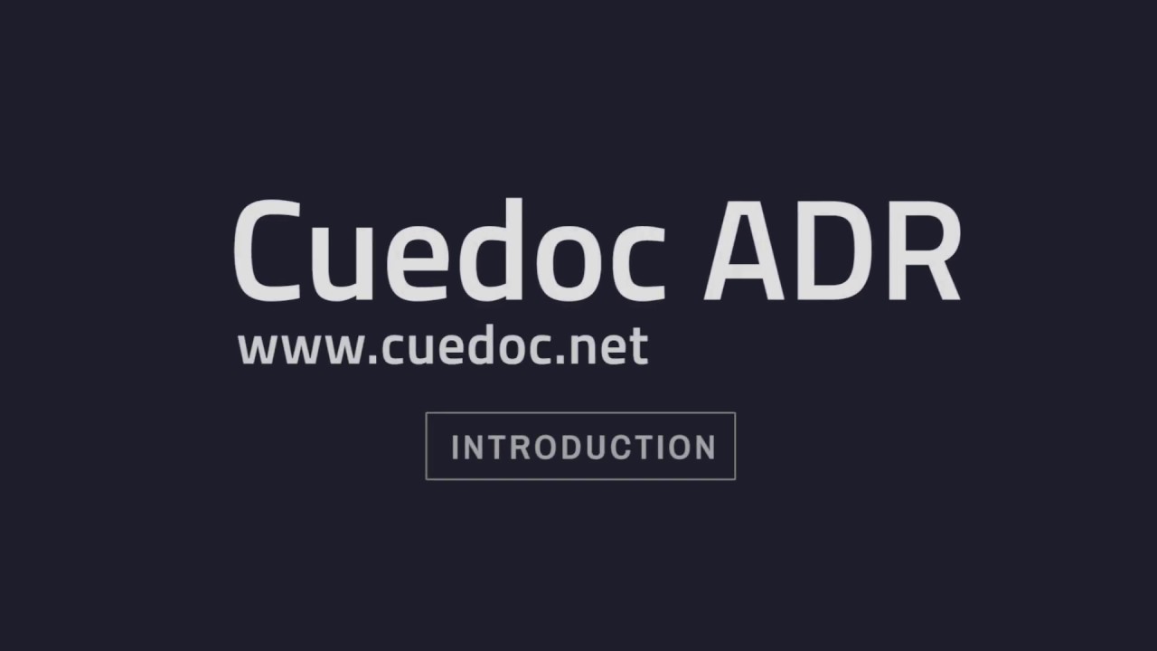 Cuedoc Introduction