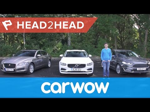 Volvo S90 vs Jaguar XF vs Ford Mondeo Vignale 2017 review | Head2head