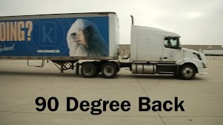 preview picture of video 'Performing a 90 degree back with a semi truck'