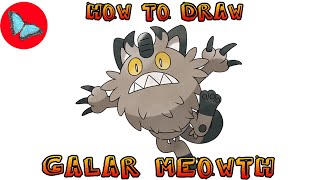 How To Draw Pokemon - Galar Meowth  Drawing Animal