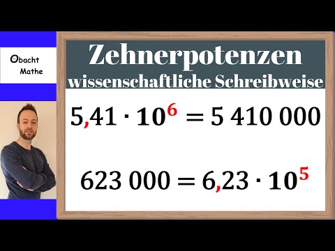 Zehnerpotenzen und wissenschaftliche Schreibweise | ganz einfach erklärt | Potenzen | ObachtMathe