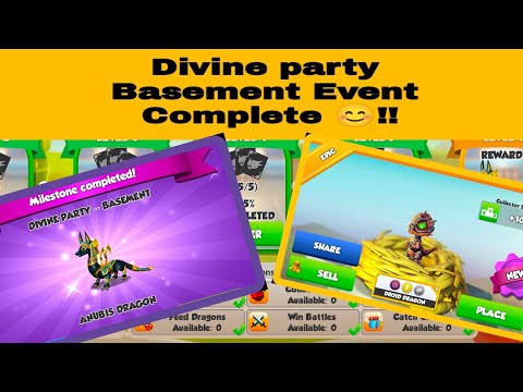 Divine Party Basement Event Complete 😊👍 + Hatching Anubis Dragon and Droid Dragon