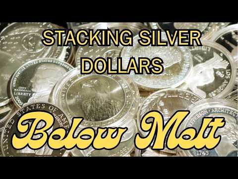 Below Melt Stacking US Commemorative Silver Dollars - The Benefits of Stacking New 90% Silver Coins