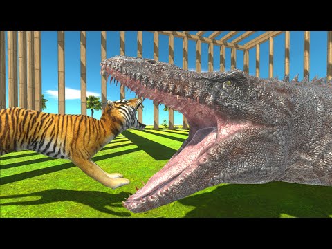 Escape From the Deadly Cage of Mosasaurus - Animal Revolt Battle Simulator
