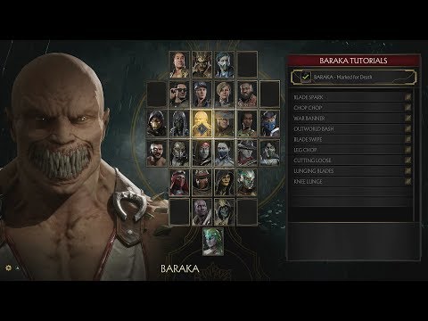 Mortal Kombat 11 [PS4] - Character Tutorial: Baraka