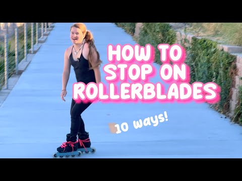 LEARN HOW TO STOP ON INLINE SKATES! ✋ tutorial