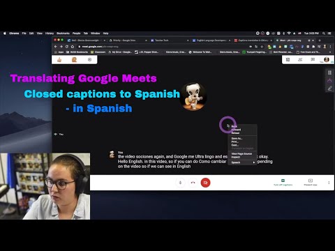 Translating a google Meet (Spanish Narration)