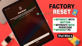 How to Factory Reset iPad Mini 6 Without Passcode!