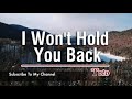 Toto - Steve Lukather Style - I Won't Hold You Back -  Backing Track High Quality - Solo Loop
