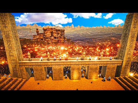 Can Heavy soldier Railgun & cleopatra Defend the Pyramid city from 2 million Footman ARMY !! UEBS 2