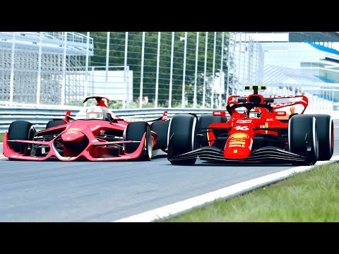 Ferrari F1 2022 vs Ferrari F1 2025 Concept at Monza GP