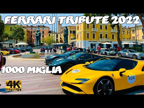 FERRARI TRIBUTE 2022-1000 MIGLIA | DESENZANO DEL GARDA WALK TOUR 4K UHD 60FPS