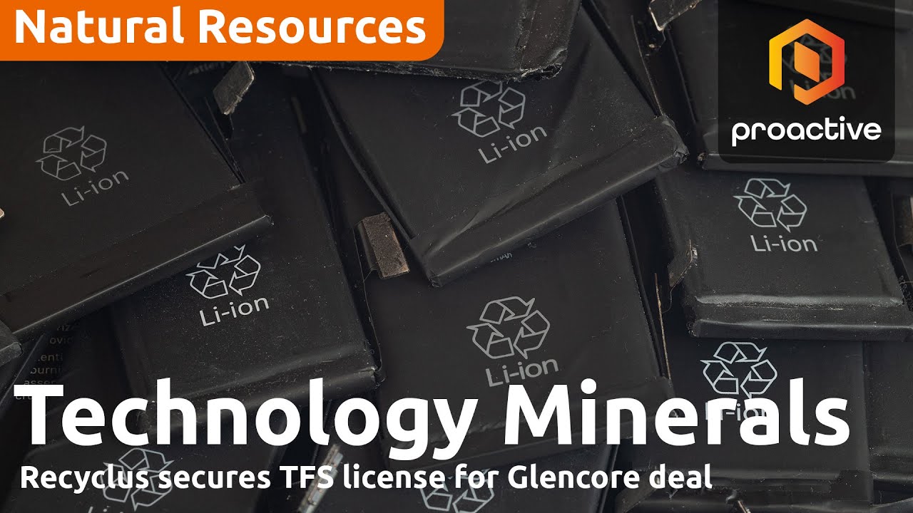 Technology Minerals' Recyclus secures TFS licence for Glencore deal