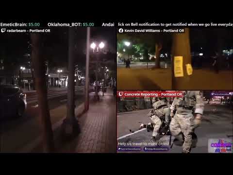 Arrest (or Detainment?) w Live Rifle Escalates Portland BLM Protest Mon July 27 2020 1206 AM