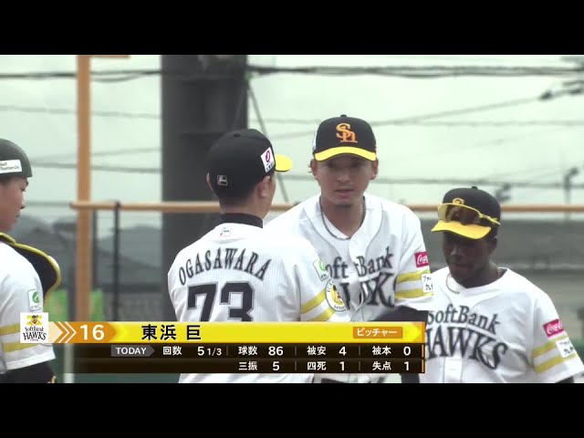 【ファーム】ホークス・東浜巨 5回1/3を5奪三振1失点と安定感のある投球で開幕ローテーション入りへアピール!! 2025年3月16日 福岡ソフトバンクホークス 対 中日ドラゴンズ