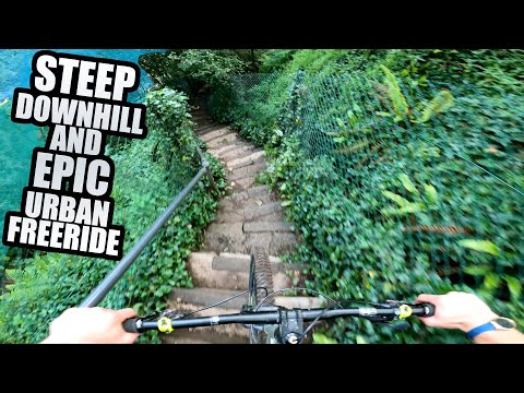 RIDING STEEP DOWNHILL LINES AND EPIC URBAN MTB FREERIDE SPOTS - ROAD TRIP!