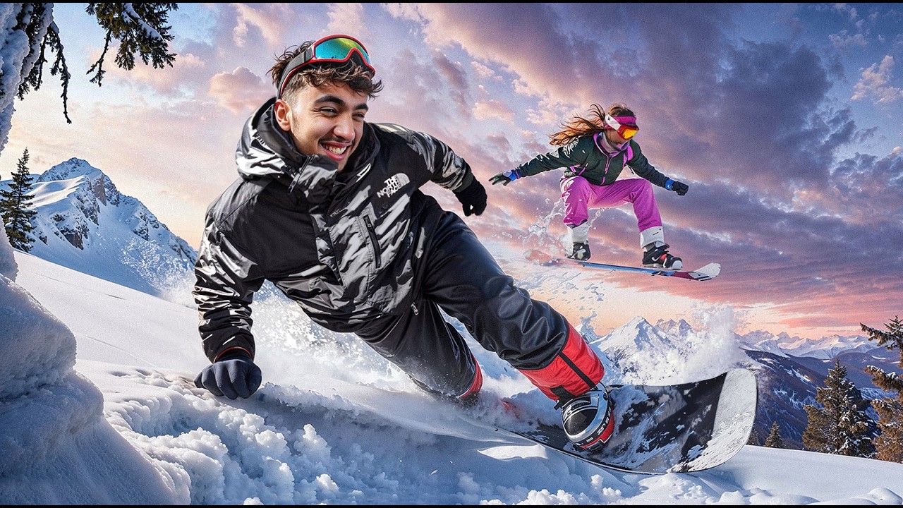 4 jours pour faire une piste noire en SNOWBOARD ! (ça ne s'est pas passé comme prévu...) Ft. Marion