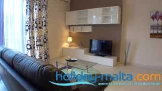 preview picture of video 'Balluta Terrace Apartment to rent in Malta for holidays , near Balluta Buikdings, Church, Bay'