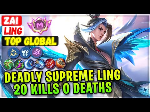 Supreme Ling Unstoppable Legendary 20 Kills 0 Deaths [ Top Global Ling ] zai - Mobile Legends Build