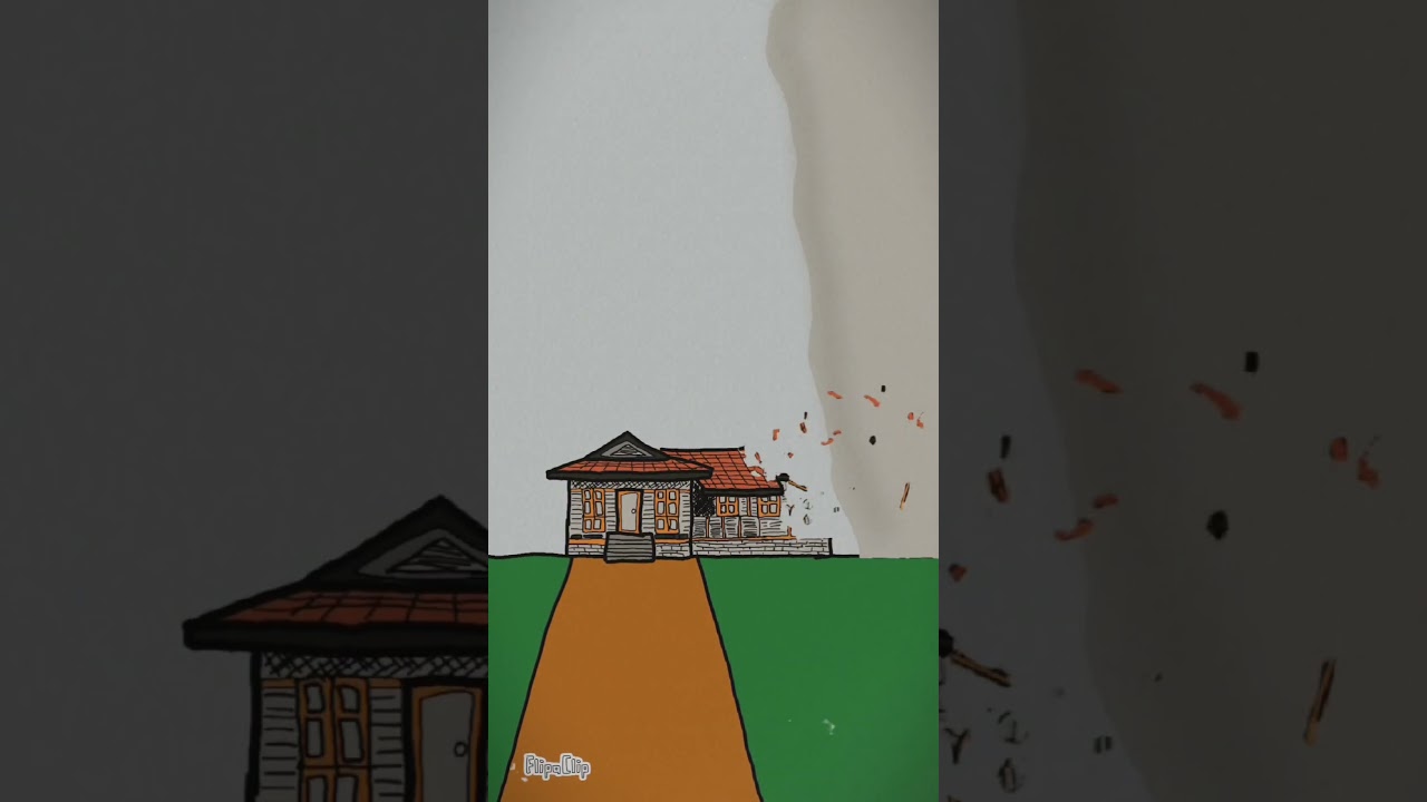 Tornado EF5 transforms our house into blox fruit... #scary #tornado #ef5