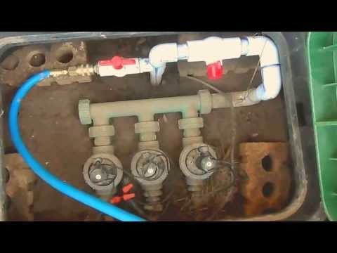 How to Blow-out Lawn Sprinkler (Irrigation) System & Prepare for Winter (Plumbing Tutorial)