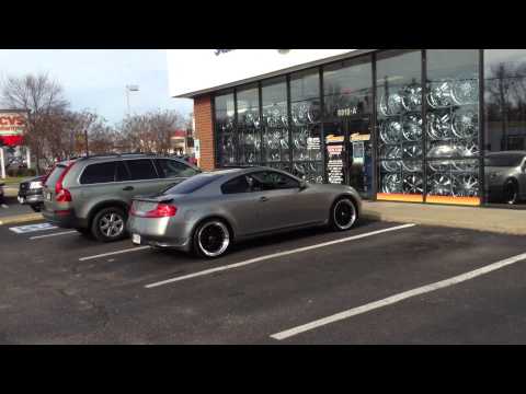 RIMTYME RICHMOND 2007 INFINITI G35 COUPE ON 20" STAGGERED XXR 521 BLACK & MACHINED