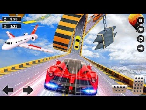 Impossible concrete bridge loop car stunt game. #gamingforkidz