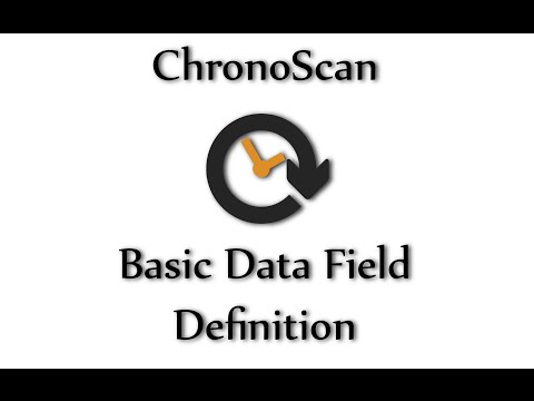 Basic Data Field Definition on ChronoScan