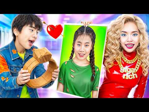 Rich Girl Vs Poor Girl! Rich Girl Pretends To Be Poor To Steal Boyfriend