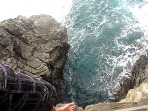 Insane Cliff Jump in Italy