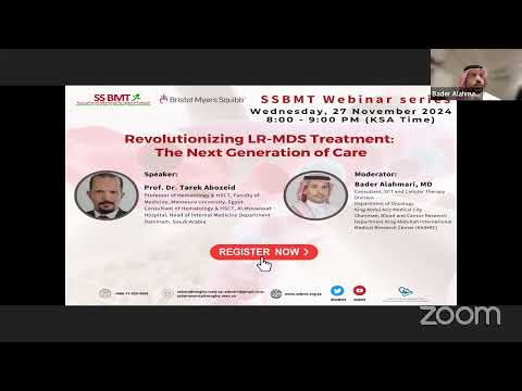 SSBMT Webinar Series - Revolutionizing LR-MDS Treatment:  The Next Generation of Care
