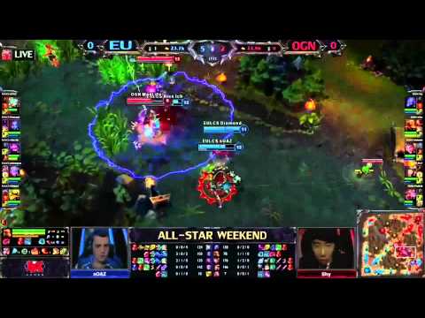 All Stars 2013 Europe vs Korea Game 1 Highlights League of Legends LCS LoL Allstar Matchup