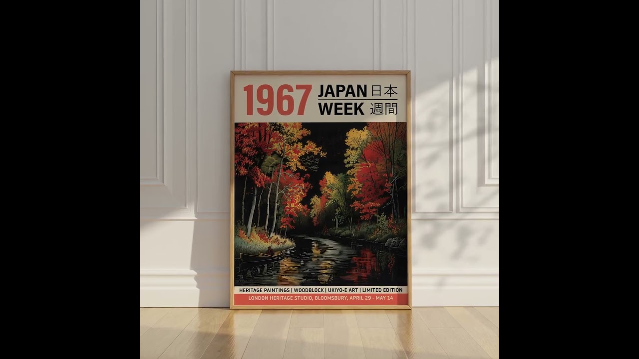 Autumn Serenity Ukiyo-e Art Print | Japanese Wall Art | Fall-Inspired Nature Decor