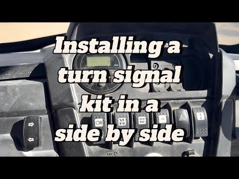 Installing a Kemimoto universal ATV UTV turn signal kit in a Can-Am Commander