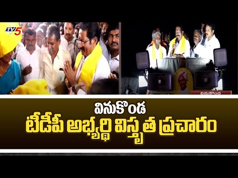 వినుకొండ టీడీపీ అభ్యర్థి విస్తృత ప్రచారం TDP MLA Candidate GV Anjaneyulu Election Campaign |TV5 News Teluguvoice