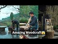 Amazing Woodcraft Of Village Guardian Making Horse Bench Pine Chair Village Life China