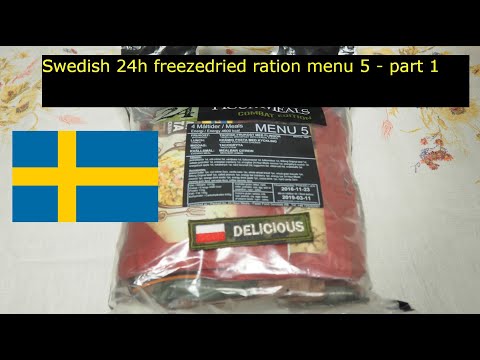Swedish 24h freezedried ration menu 5 - part 1/2
