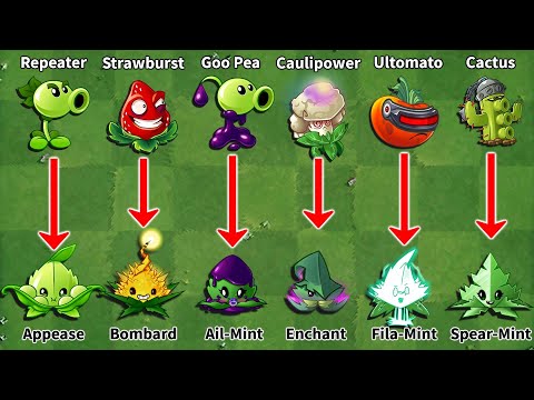 PVZ 2 - Every Mints Plant Upgrade All Plants Vs GIGA Gargantuar!