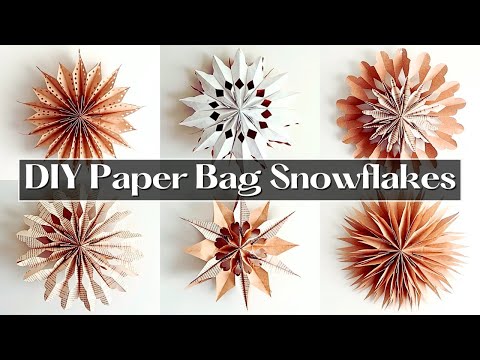 Paper Bag Snowflakes