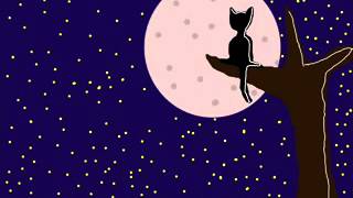 Un gatto nel blu con letra!   Tutv