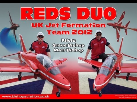 REDS DUO UK JET FORMATION TEAM.