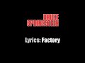 Lyrics: Bruce Springsteen / Factory
