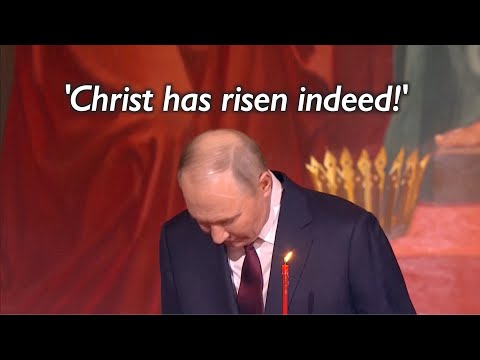 WATCH Putin attend Orthodox Easter service in Moscow cathedral
